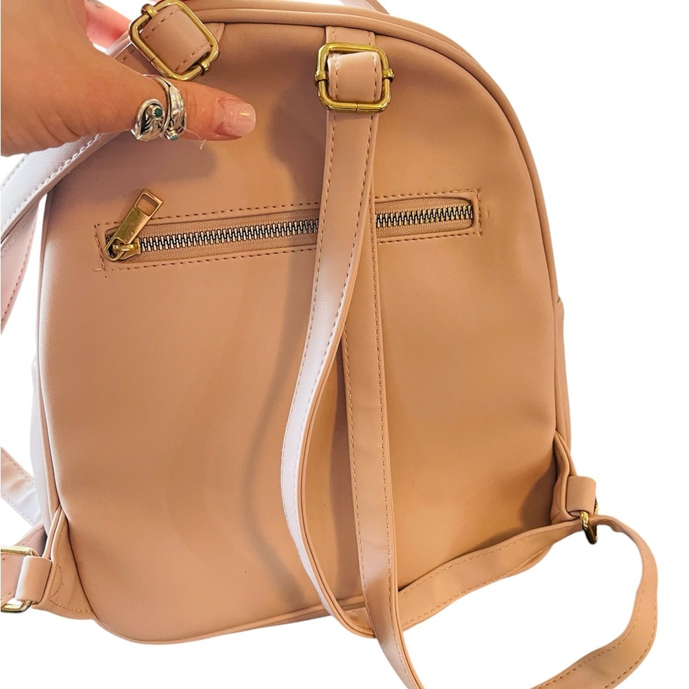 Chevron Pattern Blush Small Backpack - image 3
